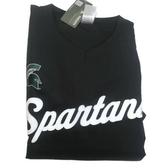 Knights Apparel Michigan State Spartans Pullover Sweatshirt Mens 2XL Black - Picture 4 of 4